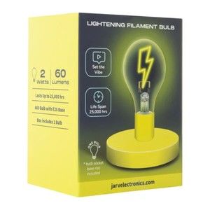 Lightening Bolt LED Bulb with Shaped Filament